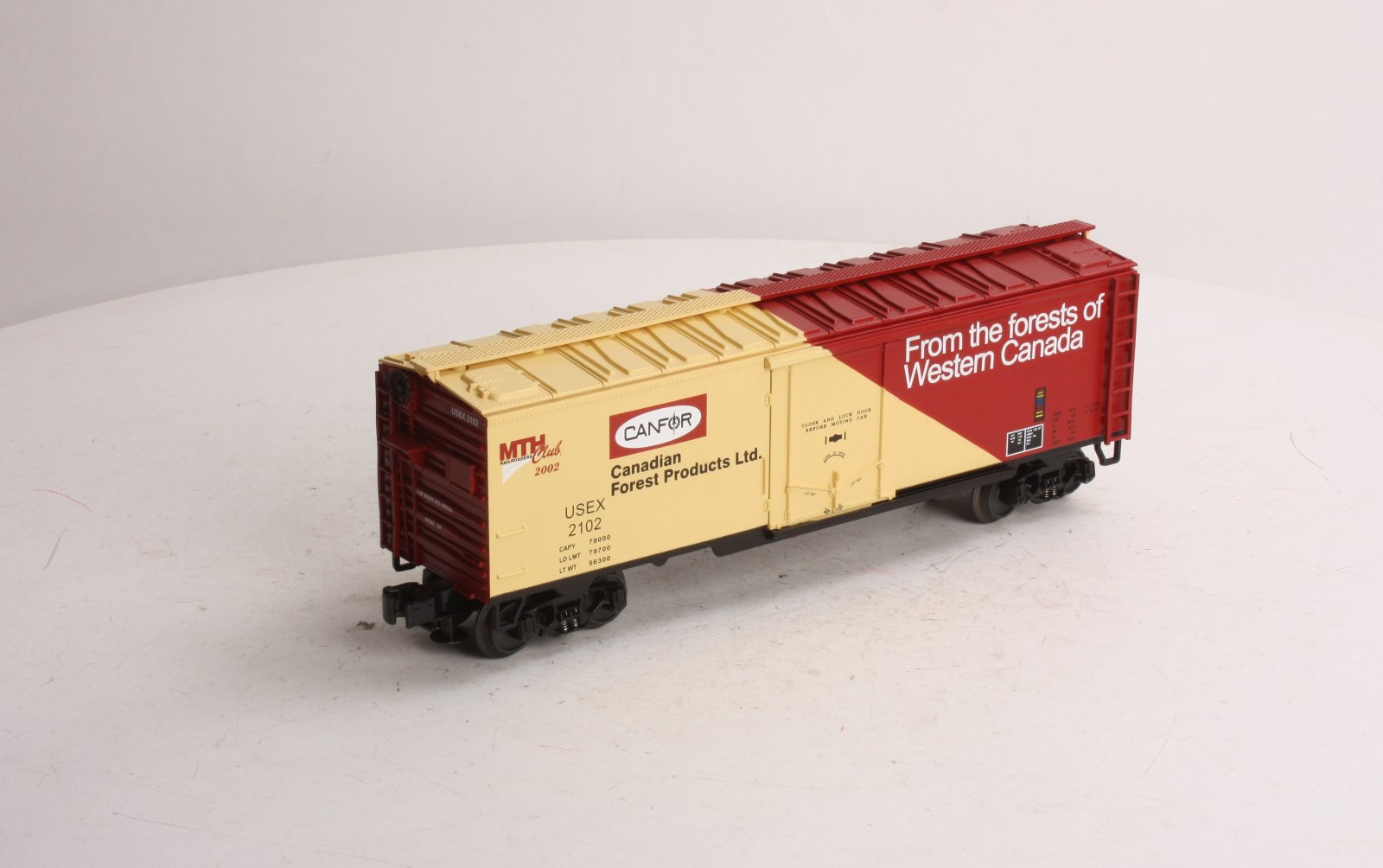 MTH 20-94028 O Gauge MTHRRC 2002 Canfor Reefer Car #2102 LN/Box