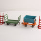 MTH 11-90037 Green Cart/Blue Dump No. 163 Freight Accessory Set EX
