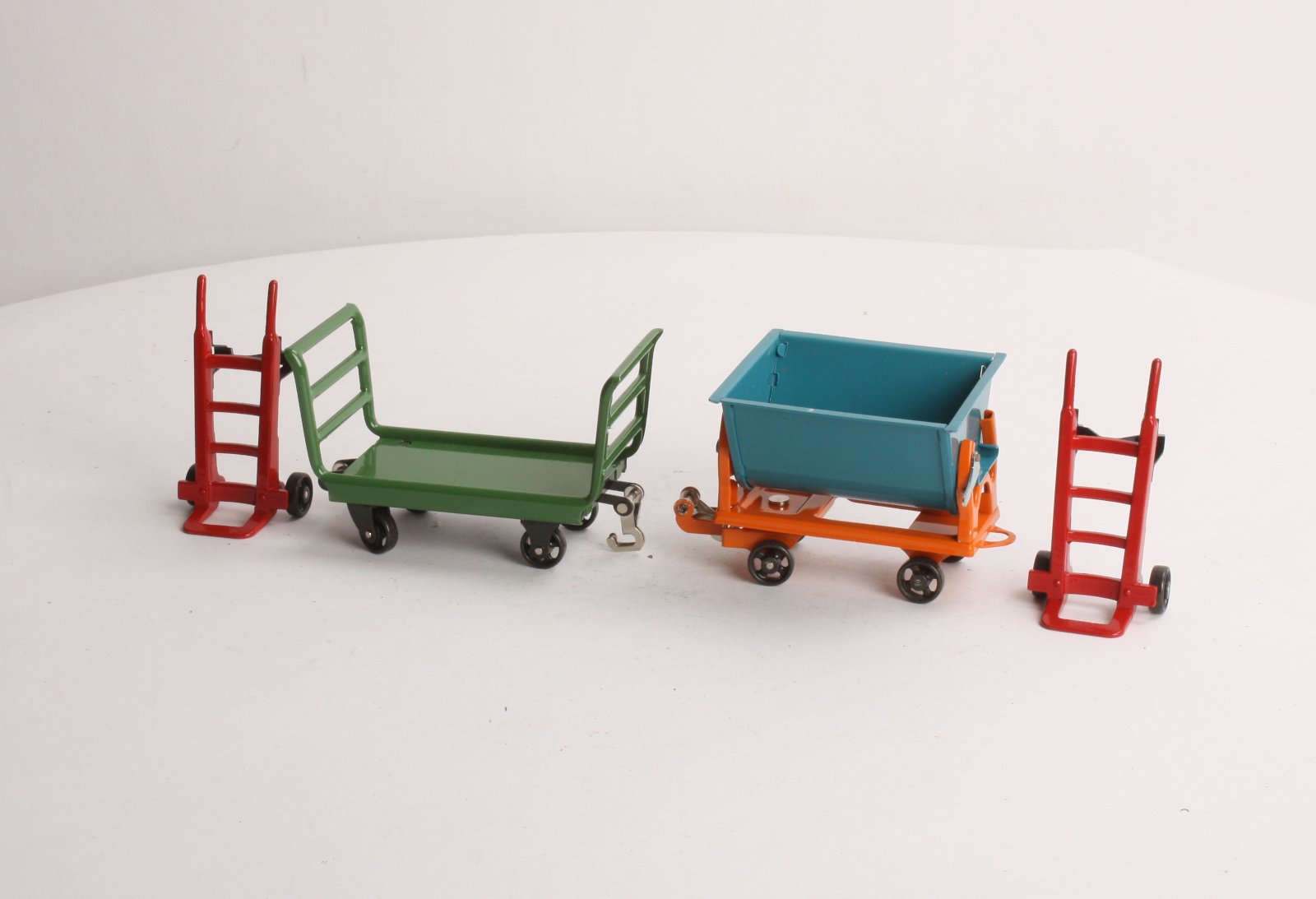 MTH 11-90037 Green Cart/Blue Dump No. 163 Freight Accessory Set EX