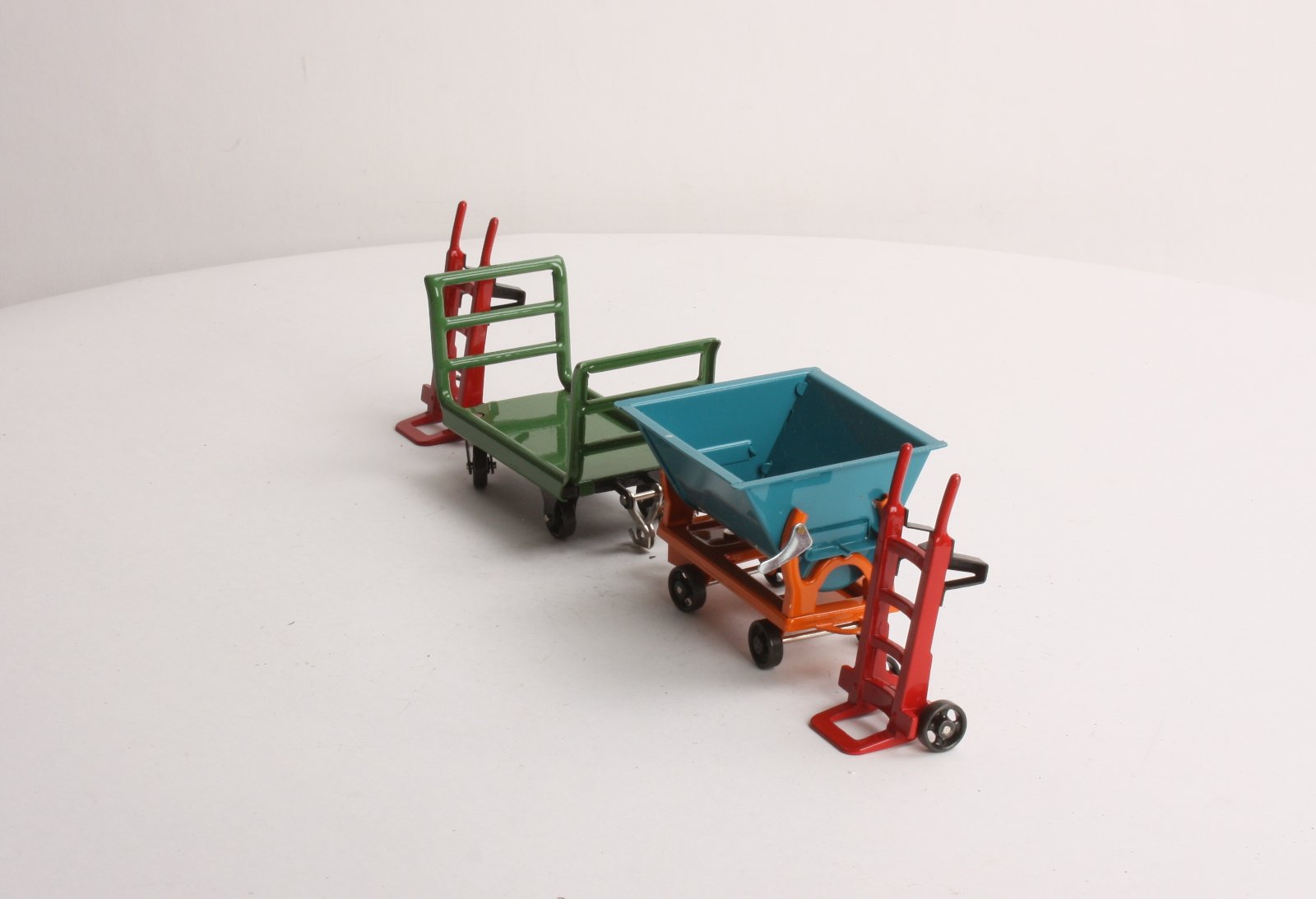 MTH 11-90037 Green Cart/Blue Dump No. 163 Freight Accessory Set EX