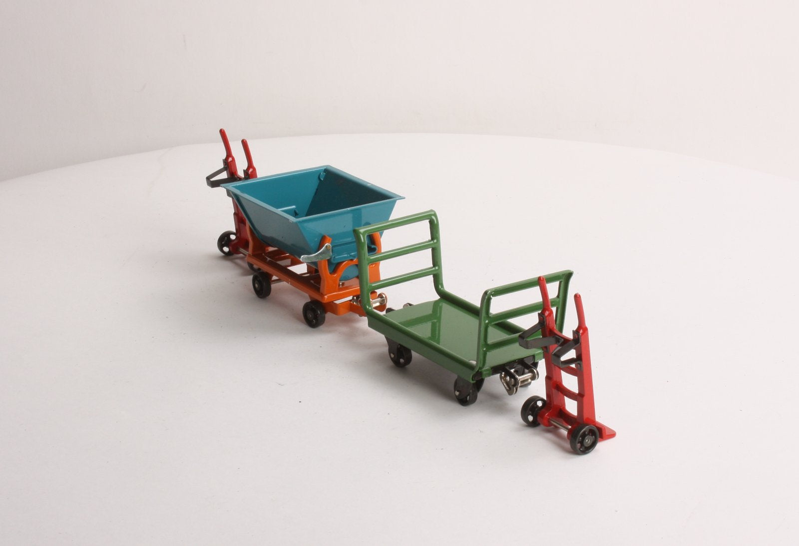 MTH 11-90037 Green Cart/Blue Dump No. 163 Freight Accessory Set EX