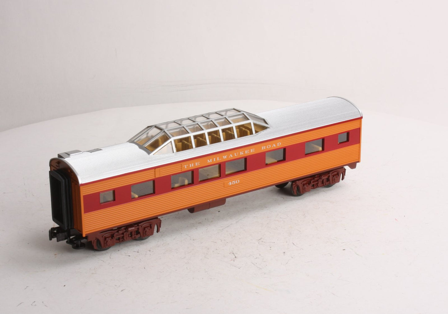 MTH 30-6090-3 O Milwaukee Road Streamlined Vista Dome Car #450 LN/Box
