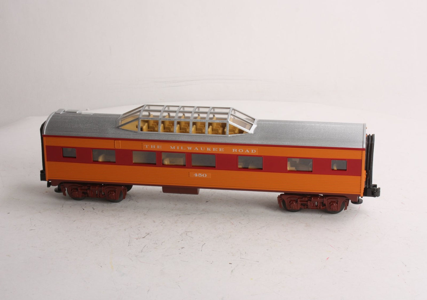 MTH 30-6090-3 O Milwaukee Road Streamlined Vista Dome Car #450 LN/Box