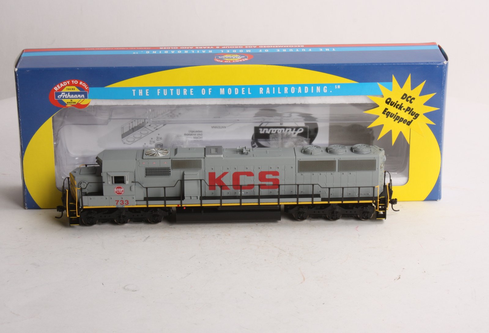 Athearn 91672 HO Scale Kansas City Southern SD-60 Diesel Locomotive #733 LN/Box