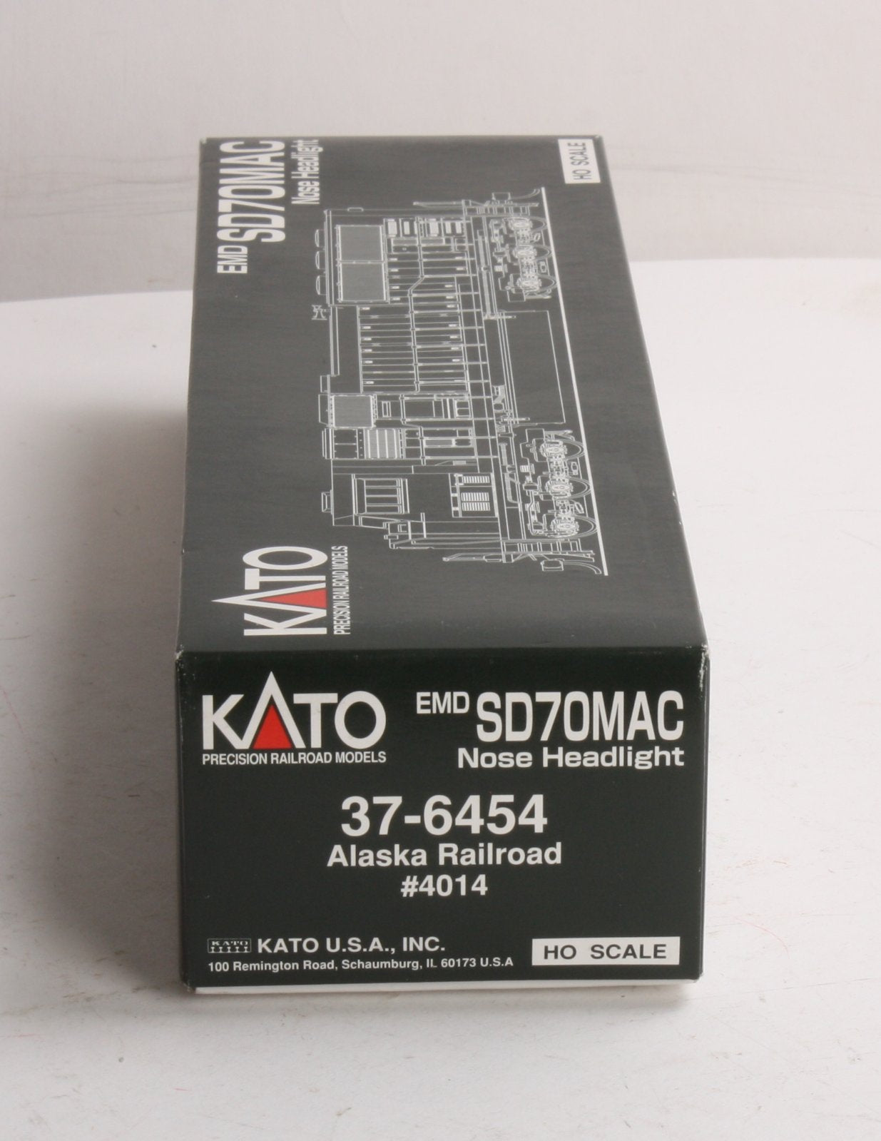 Kato 37-6454 HO Alaska Railroad SD70MAC Diesel Locomotive #4014 LN/Box