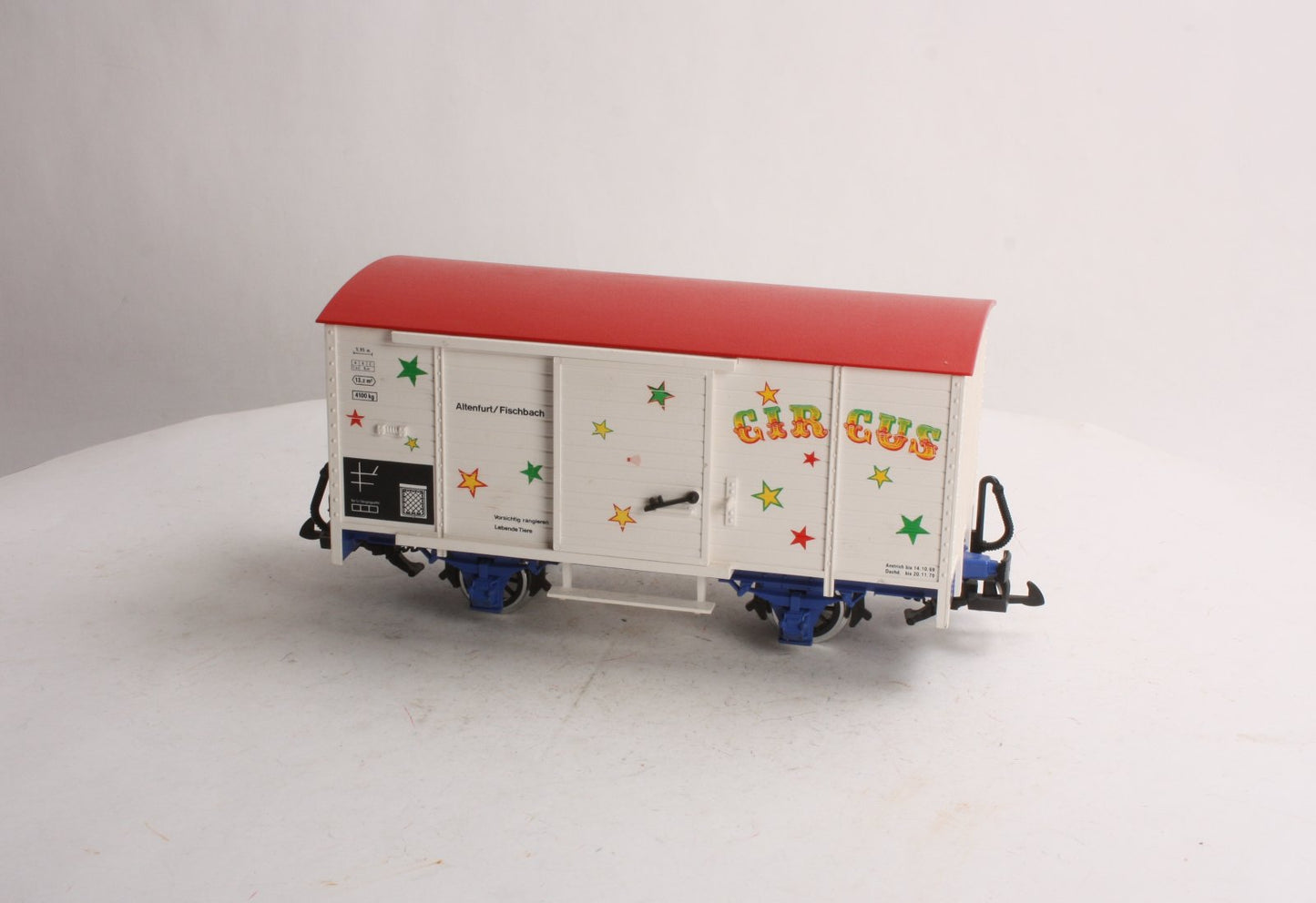 LGB 4136S G Scale Circus Sound Car w/Sound & Metal Wheels LN/Box