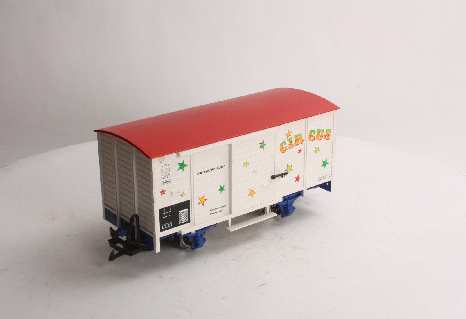 LGB 4136S G Scale Circus Sound Car w/Sound & Metal Wheels LN/Box
