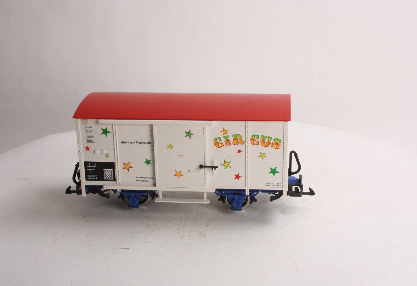 LGB 4136S G Scale Circus Sound Car w/Sound & Metal Wheels LN/Box