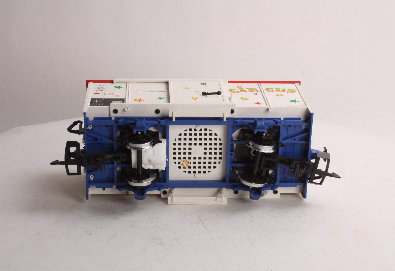 LGB 4136S G Scale Circus Sound Car w/Sound & Metal Wheels LN/Box