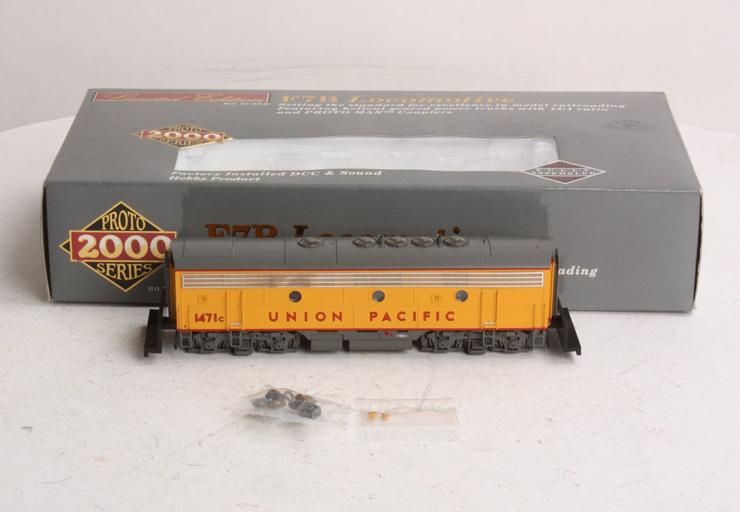 Proto 2000 920-40633 HO Union Pacific EMD F7B Unit Powered w/Sound & DCC #1471C LN/Box