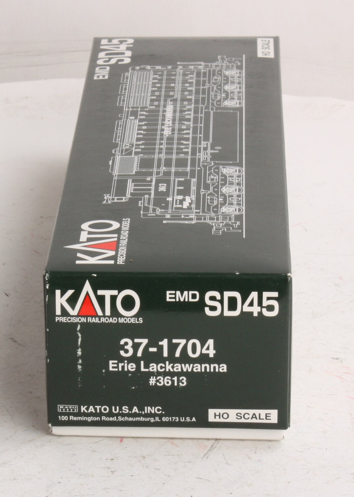 Kato 37-1704 HO Erie Lackawanna EMD SD45 Diesel Locomotive #3613 LN/Box
