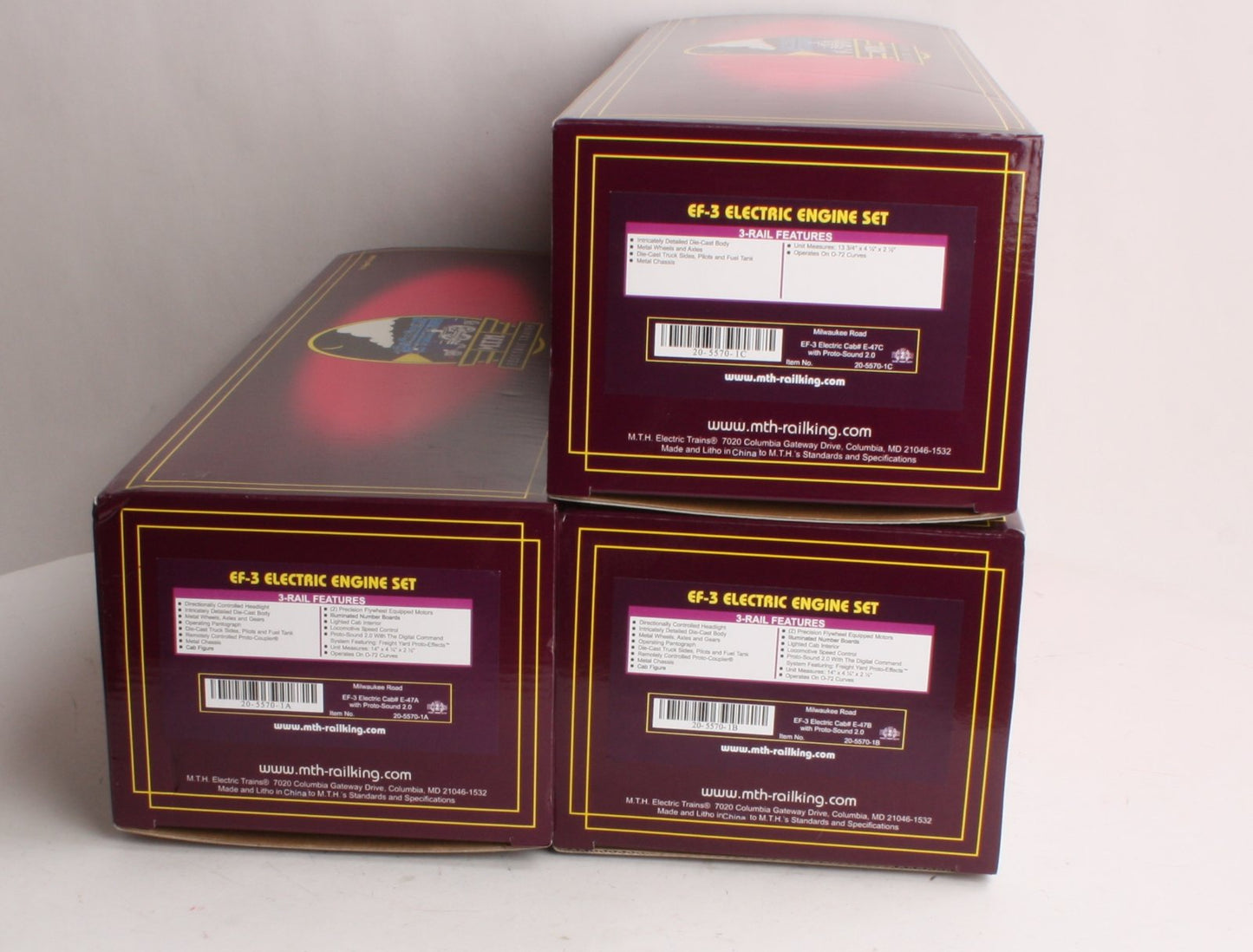 MTH 20-5570-1 O Gauge Milwaukee EF-2 Electric Train Set w/Proto-Sound 2.0 EX/Box