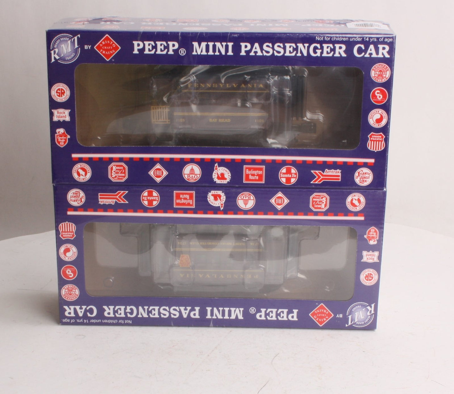 RMT 93015-2 O Gauge Pennsylvania Peep Passenger Set: Coach & Obsv. #1105/1734 LN/Box