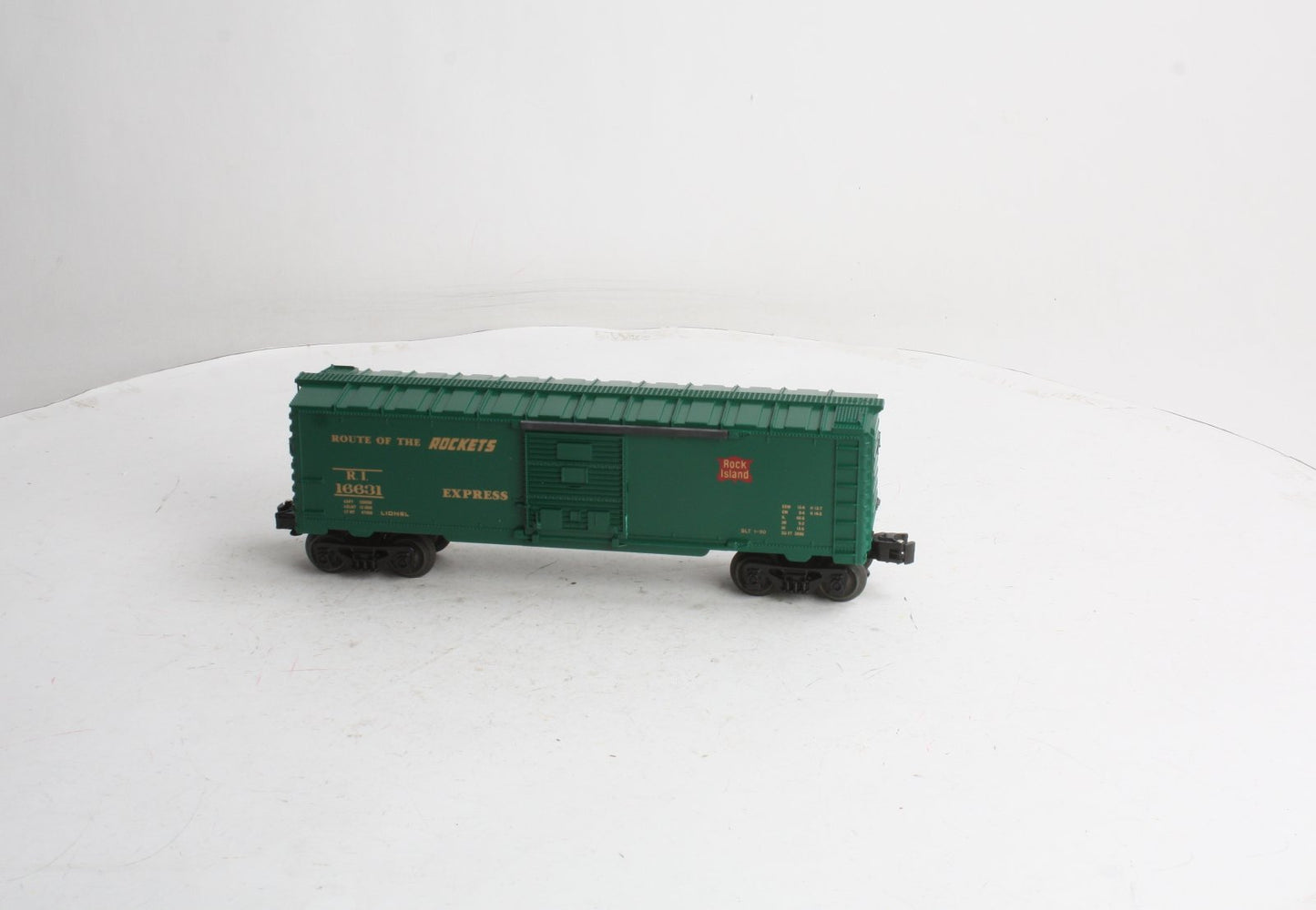 Lionel 6-16631 O Gauge Rock Island Boxcar with Steam Railsounds LN/Box