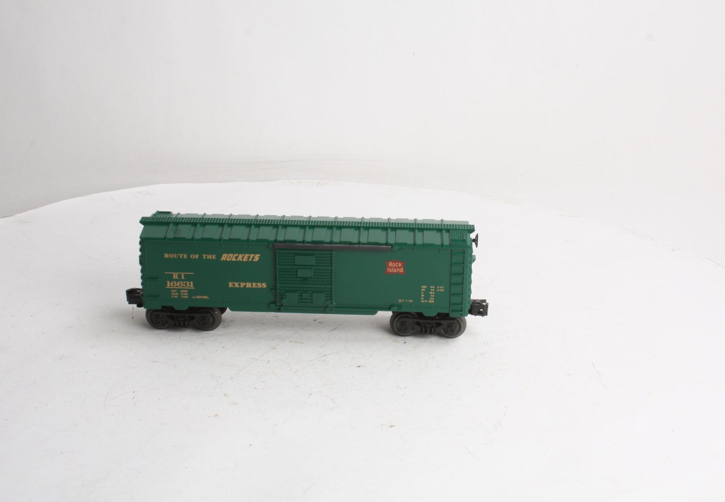 Lionel 6-16631 O Gauge Rock Island Boxcar with Steam Railsounds LN/Box
