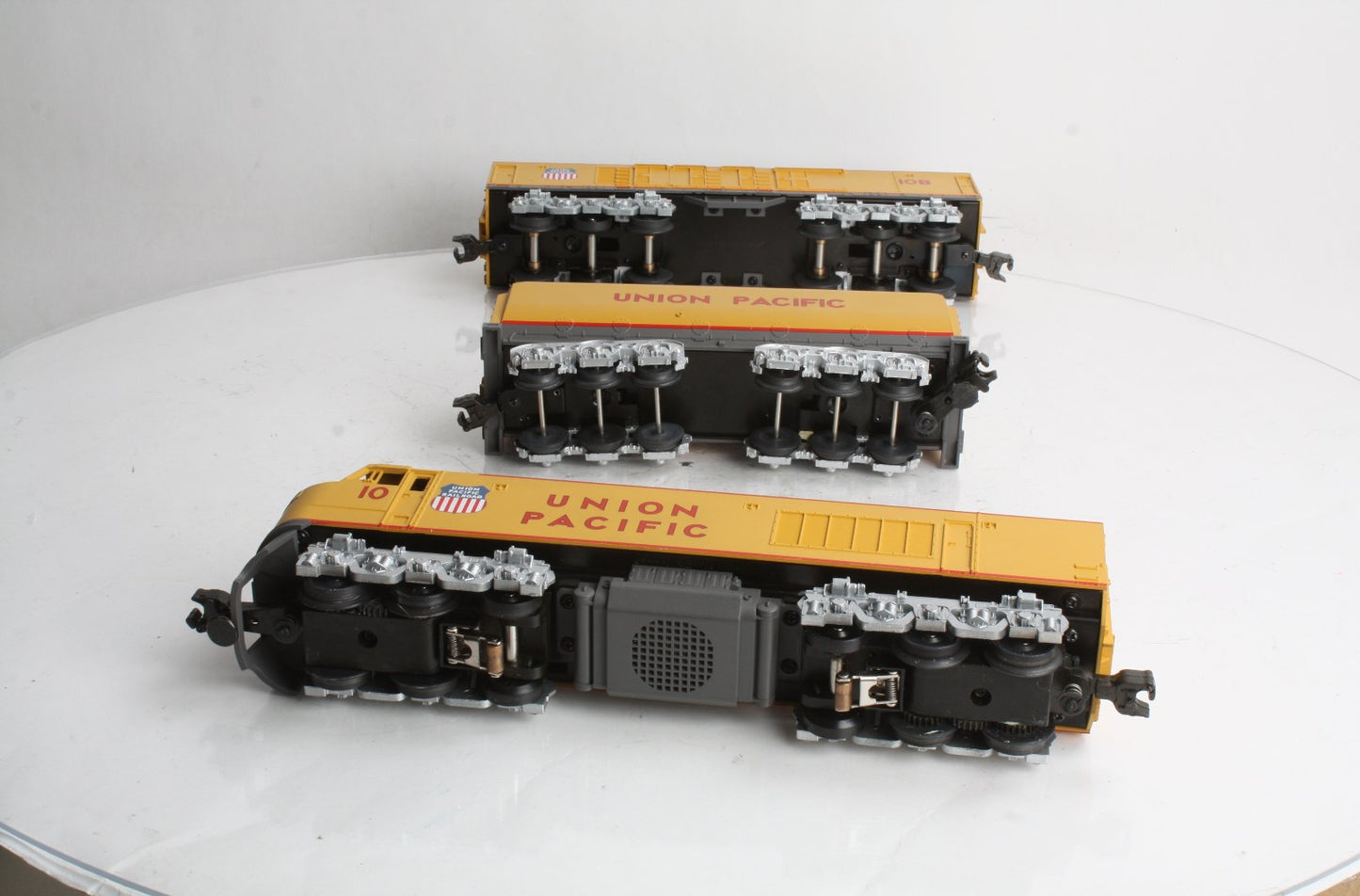 MTH 30-2009-1 O Gauge Union Pacific Gas Turbine Diesel Set w/PS1 #10/10B EX/Box