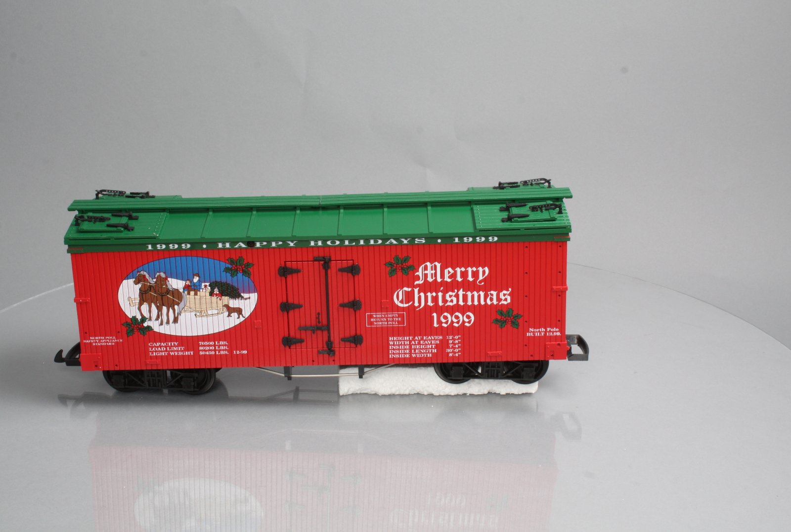 USA Trains 13017 G 1999 Christmas Reefer Car LN/Box