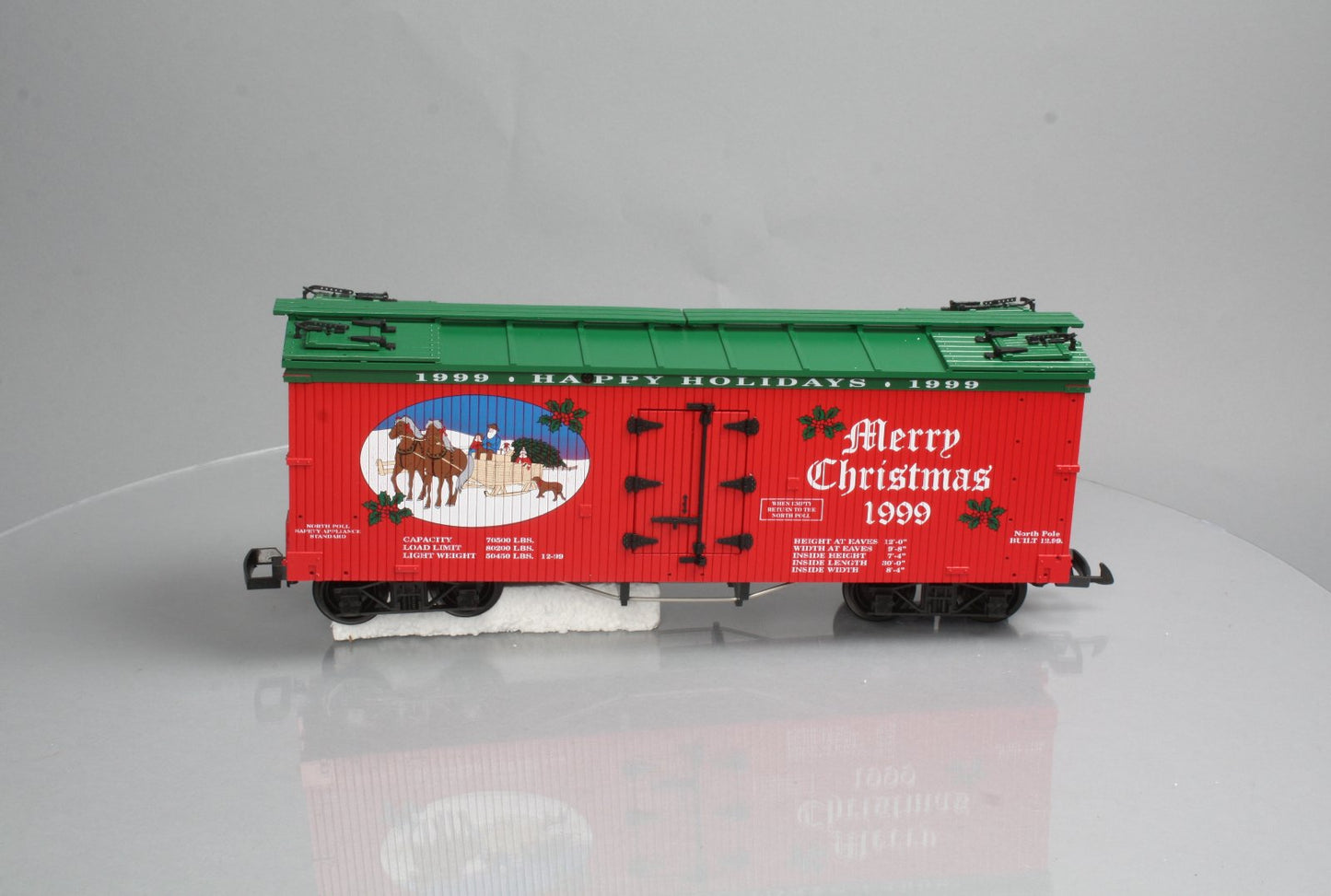 USA Trains 13017 G 1999 Christmas Reefer Car LN/Box