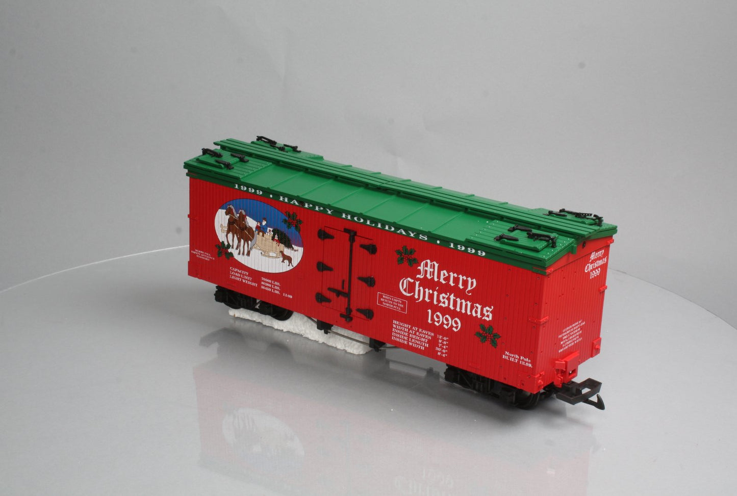 USA Trains 13017 G 1999 Christmas Reefer Car LN/Box