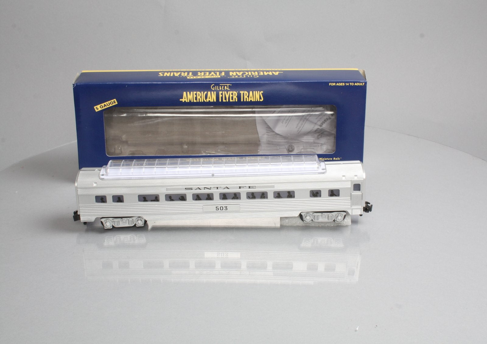 American Flyer 6-49958 S Gauge Santa Fe Streamliner Full Vista Dome Car #503 NIB
