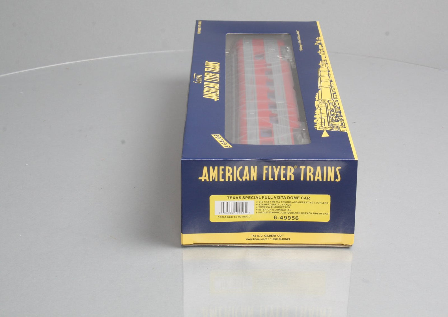 American Flyer 6-49956 S Scale Texas Special Full Vista Dome Car #1527 LN/Box