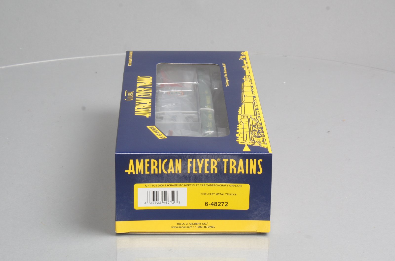 American Flyer 6-48272 S Smokey The Bear TTOS 2008 Flat Car with Airplane NIB