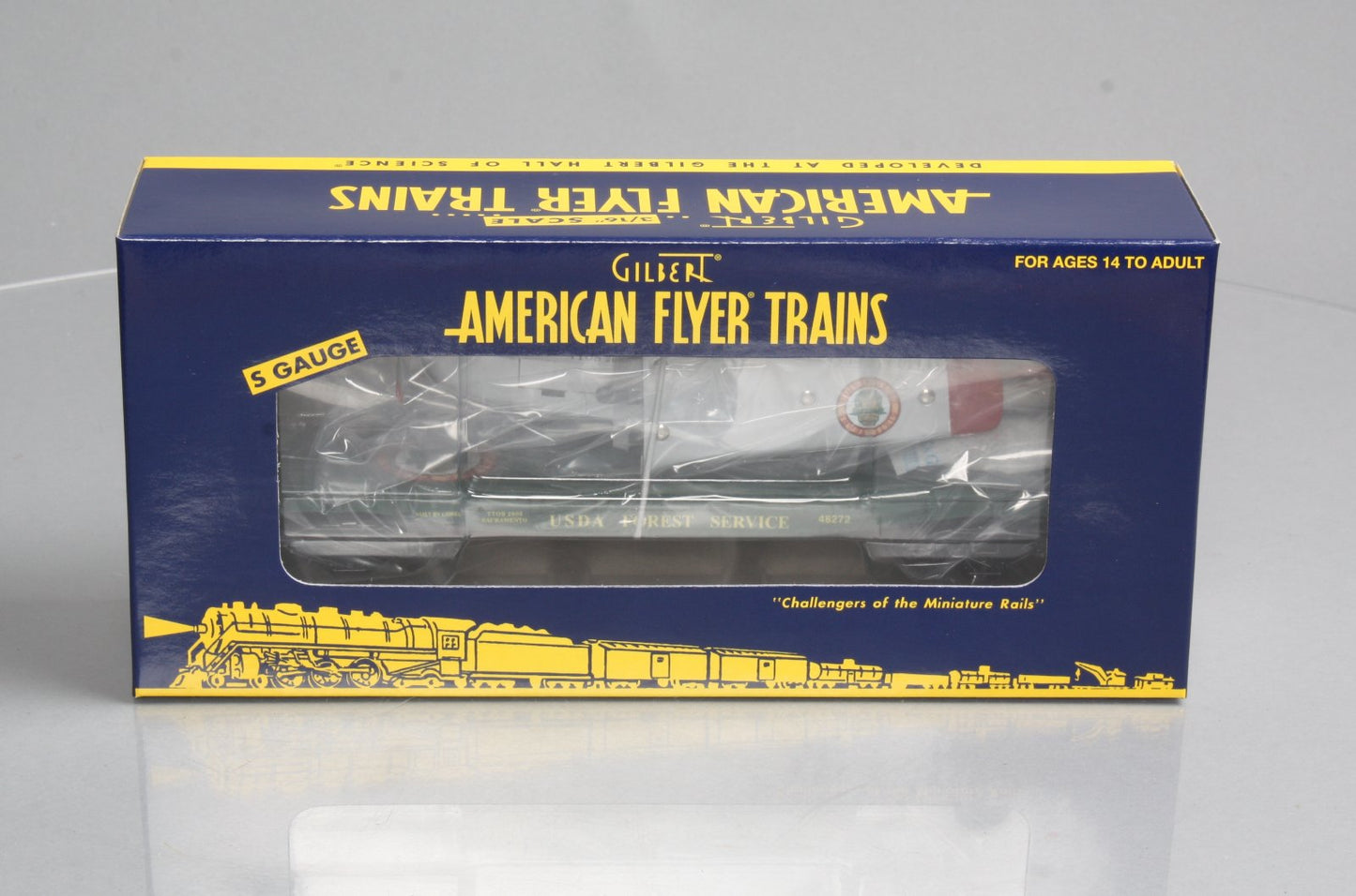American Flyer 6-48272 S Smokey The Bear TTOS 2008 Flat Car with Airplane NIB