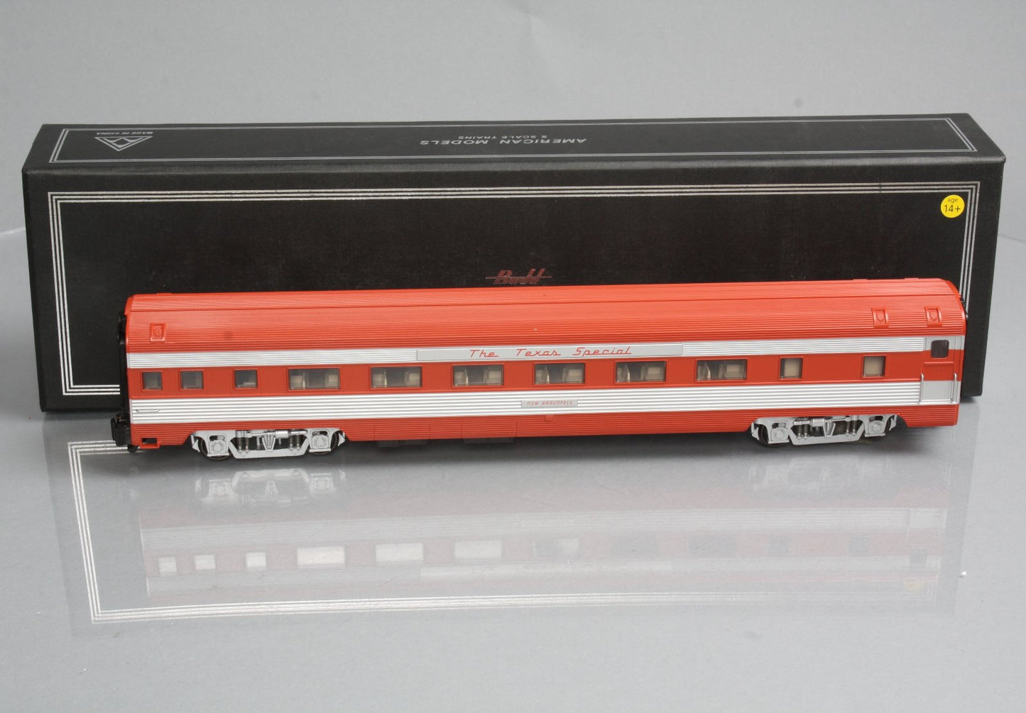 American Models S Hi-Rail The Texas Special New Braunfels Passenger Car LN/Box