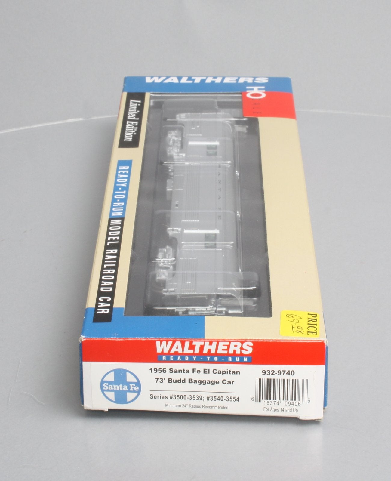 Walthers 932-9740 HO Scale Santa Fe El Capitan 73' Budd Baggage Car
