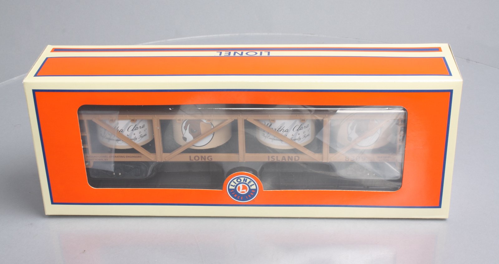 Lionel 6-52555 O Gauge Long Island Martha Clara Vineyards Wine Vat Car #8309 LN/Box