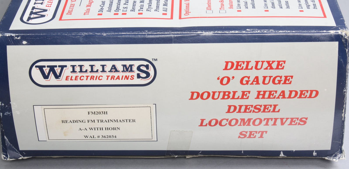 Williams FM203H O Gauge Reading FM Trainmaster Diesel Set #903 & #904 LN/Box