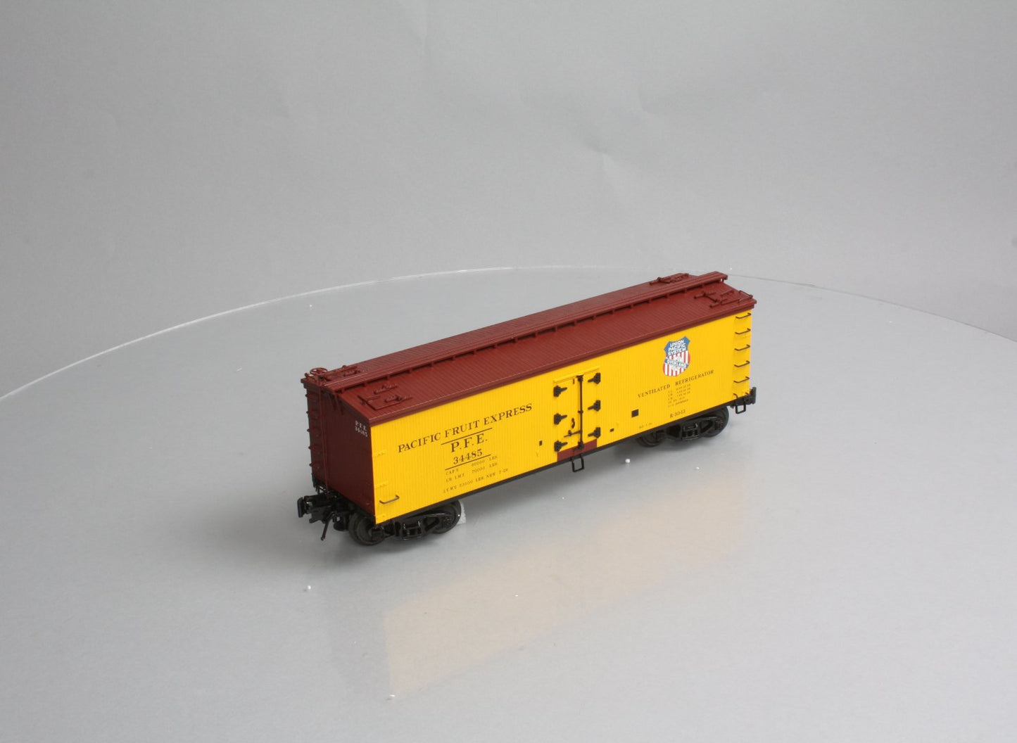 Atlas 6708-1 "O-Gauge" PFE Woodside Refrigerator Car #34485 (3-Rail) LN/Box
