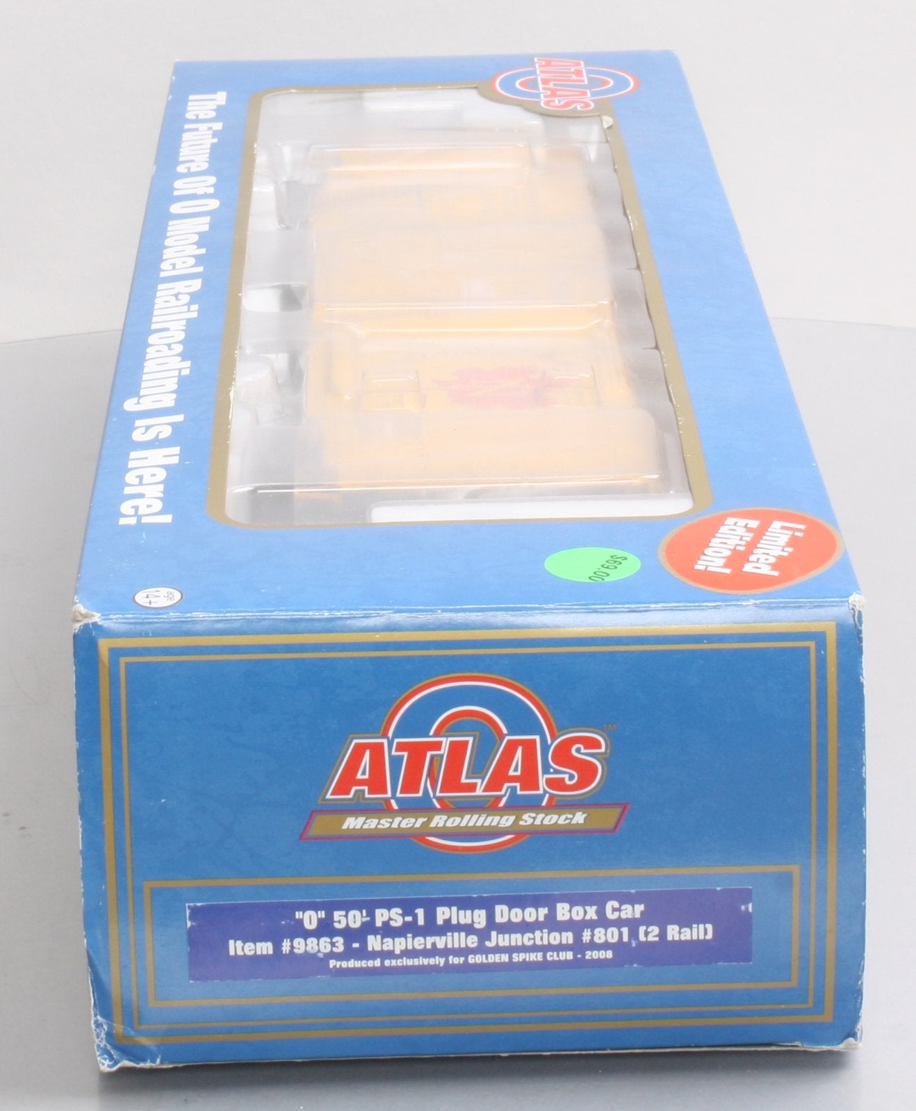 Atlas 9863 O Scale Naiperville Junction 50' PS-1 Plug Door Boxcar #801 (2Rail) LN/Box