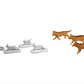 Lionel 6-24252 O Scale The Polar Express Wolves and Rabbits Animal (Pack of 7)