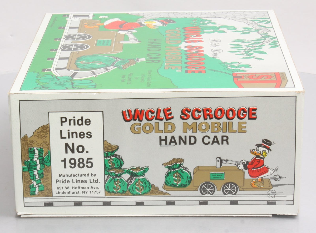 Pride Lines 1985 O Scale Uncle Scrooge Gold Mobile Hand Car LN/Box