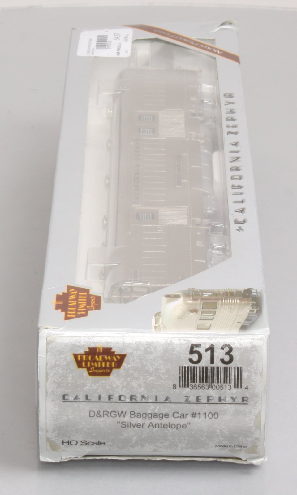 Broadway Limited 513 HO D&RGW 'Silver Antelope' Baggage Car #1100