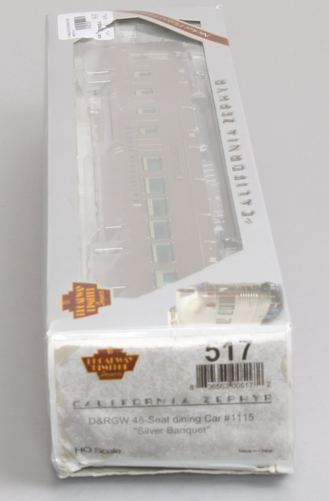 Broadway Limited 517 HO D&RGW "Silver Banquet" Passenger Car #1115