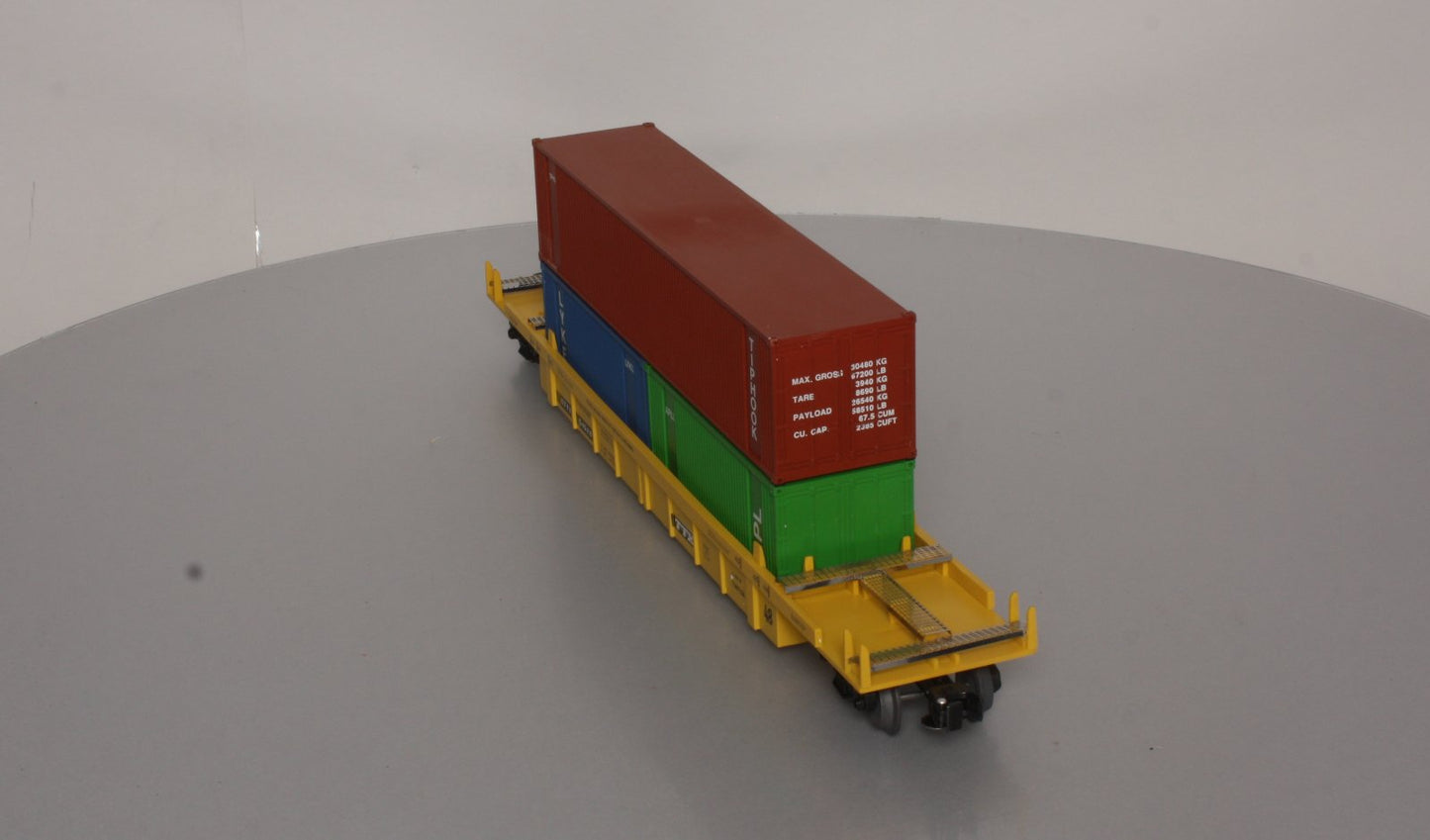 Right-of-Way 54528 O TTX Stack Car w/Intermodal Containers EX/Box
