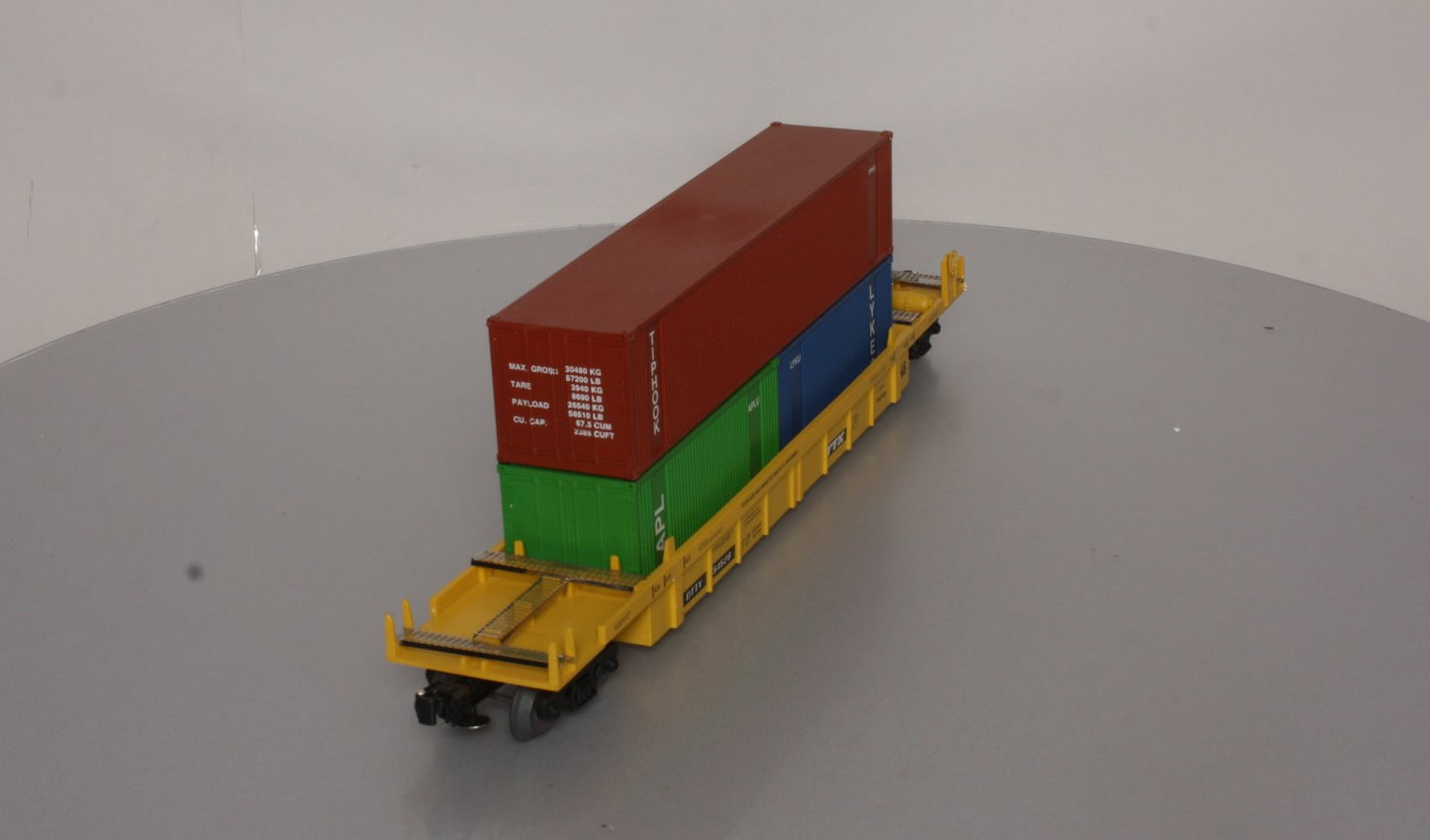 Right-of-Way 54528 O TTX Stack Car w/Intermodal Containers EX/Box