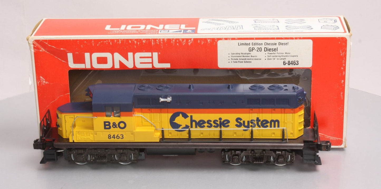 Lionel 6-8463 O Gauge Chessie System GP20 Diesel Engine LN/Box