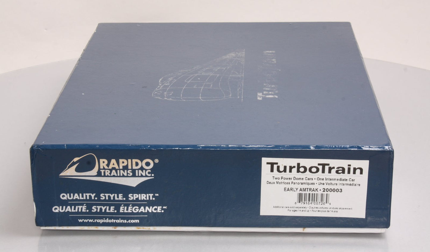 Rapido Trains 200003 HO Scale Amtrak TurboTrain Early Diesel Passenger Train Set