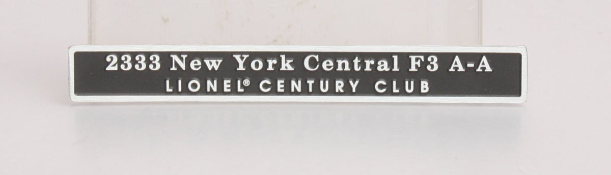 Lionel 6-18135 Lionel Century Club 2333 New York Central A-A Display Case Only LN/Box