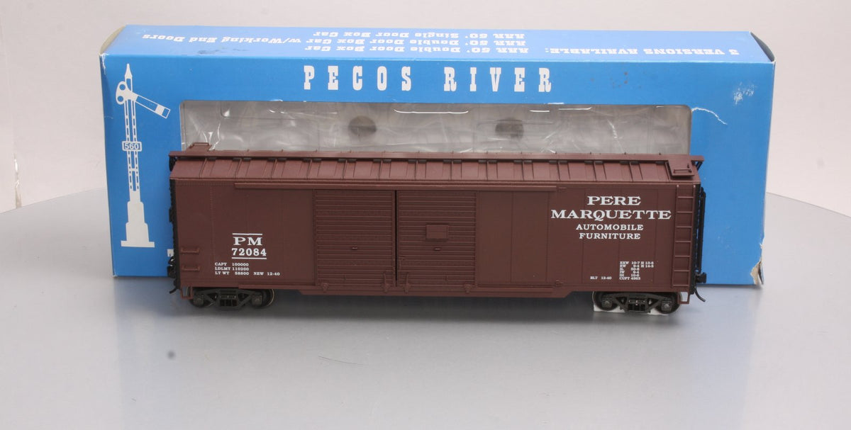 Pecos SB0122-2 Pere Marquette O Scale 2-Rail Automobile Furniture Boxcar #72084 LN/Box
