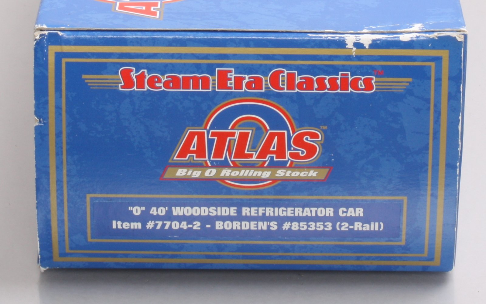 Atlas 7704-2 O Borden's Fine Cheese 40' Woodside Reefer Car #85353 (2-Rail) NIB