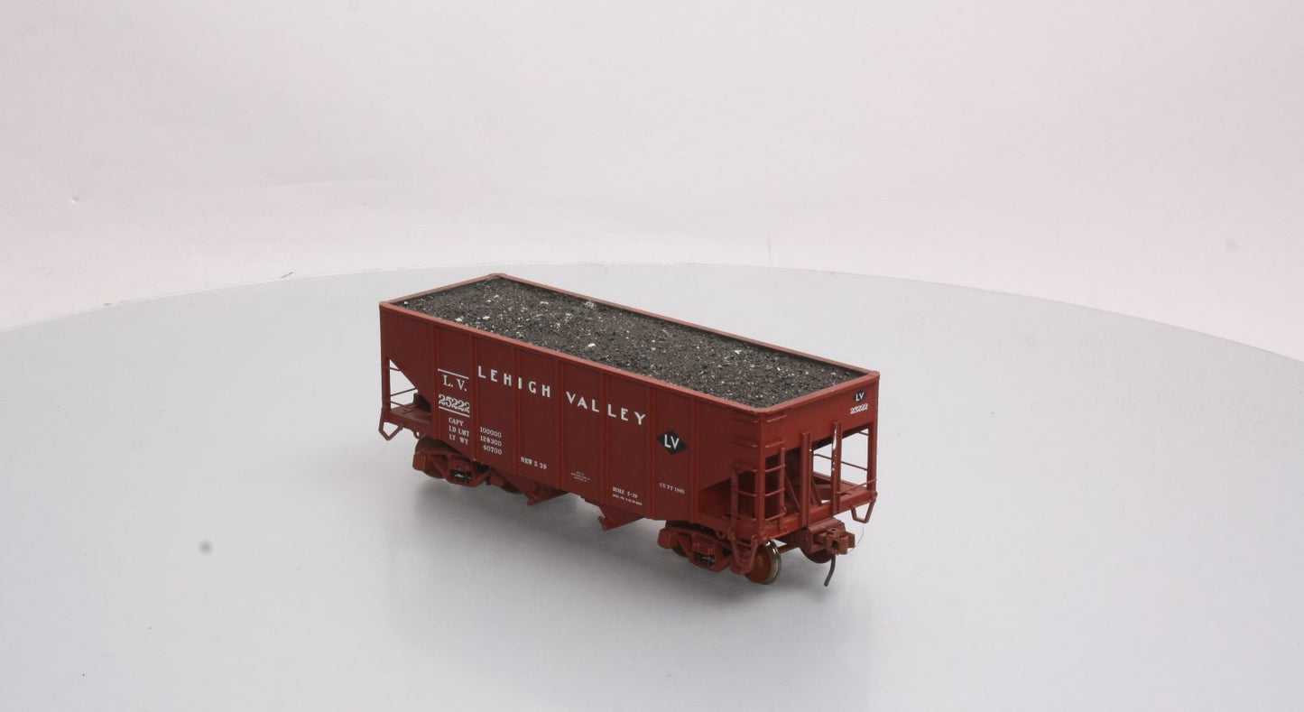 Atlas 7758-3 O Scale Lehigh Valley 55-Ton Fishbelly Hopper Car #25222 (2 Rail) EX/Box