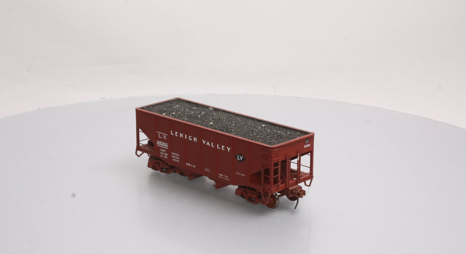 Atlas 7758-3 O Scale Lehigh Valley 55-Ton Fishbelly Hopper Car #25222 (2 Rail) EX/Box