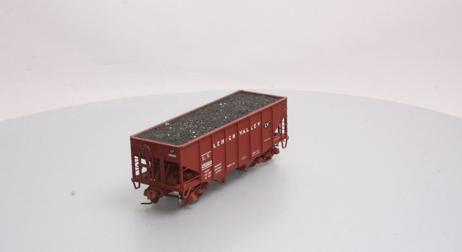 Atlas 7758-3 O Scale Lehigh Valley 55-Ton Fishbelly Hopper Car #25222 (2 Rail) EX/Box