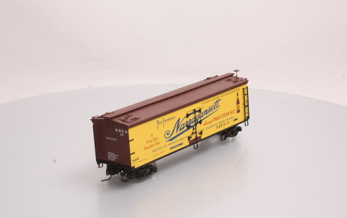 Atlas 7722-2 Narragansett Banquet Ale 40' Woodside Reefer #12 - 2 Rail LN/Box