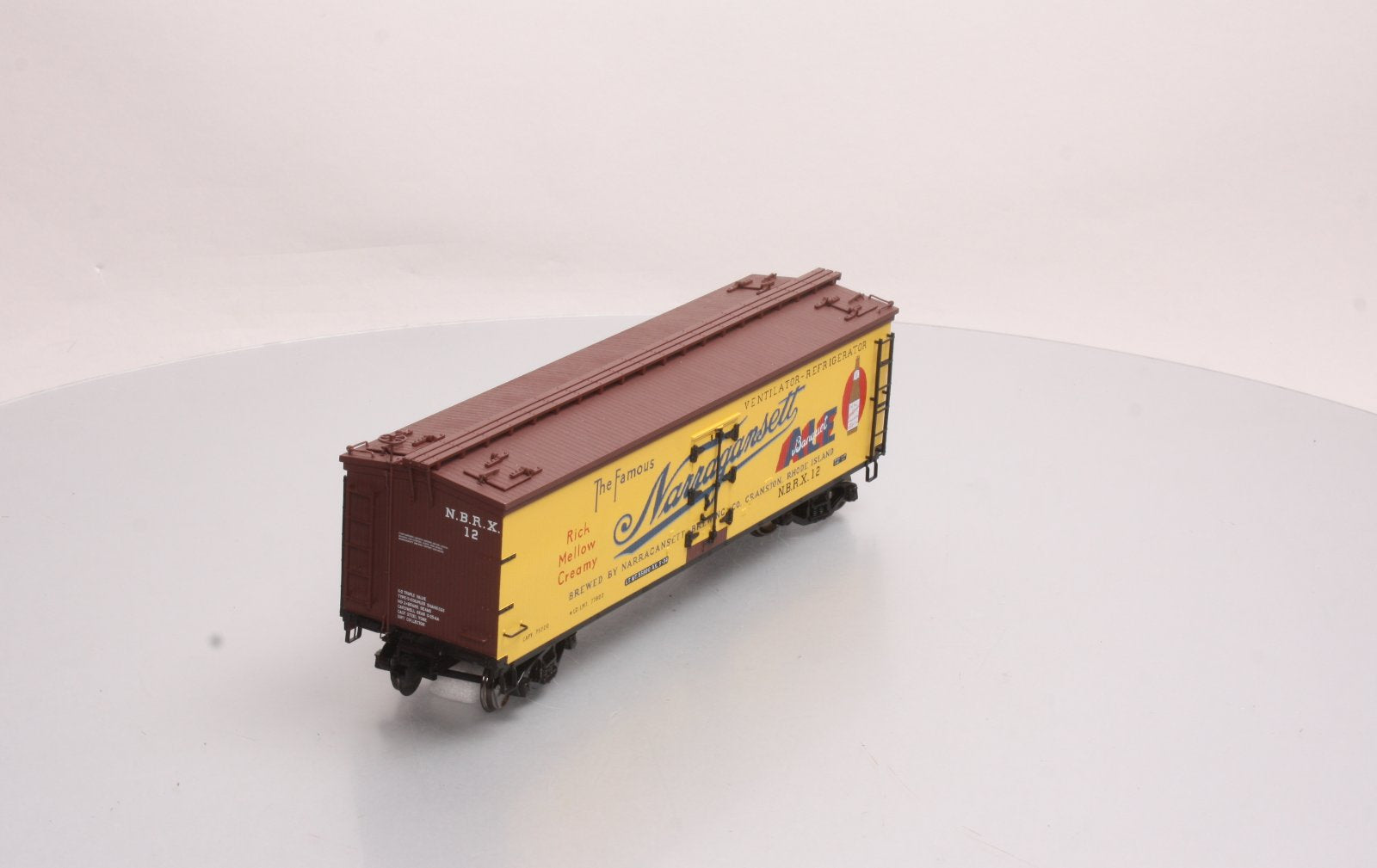 Atlas 7722-2 Narragansett Banquet Ale 40' Woodside Reefer #12 - 2 Rail LN/Box