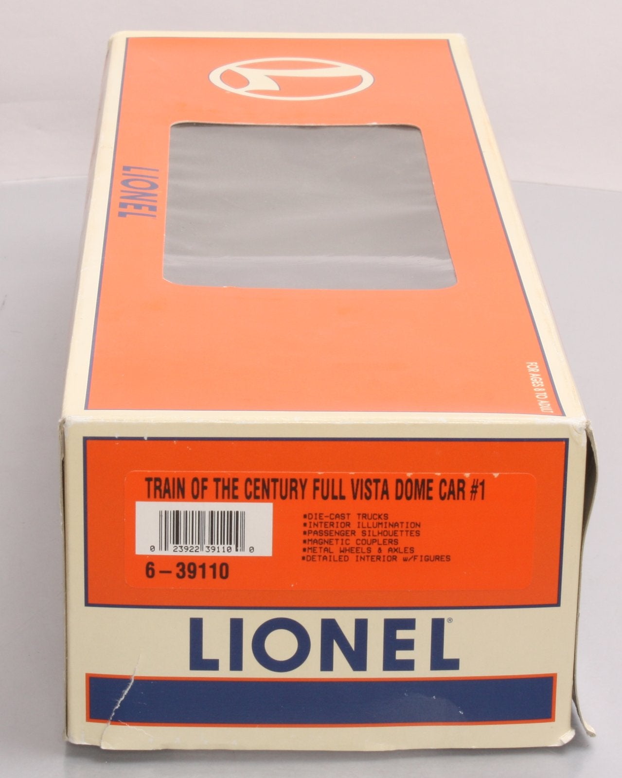 Lionel 6-39110 O Gauge Train of the Century Full Vista Dome Car #1 (Century) LN/Box